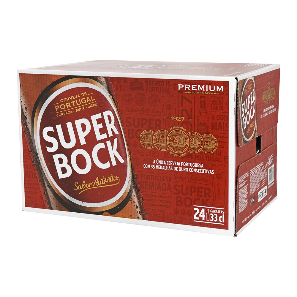 Super Bock Original Lager Bier 24x 33cl
